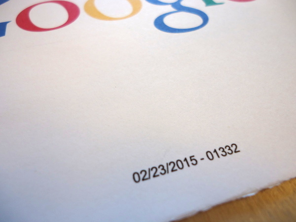 Googleから住所確認用PINコードの発送日